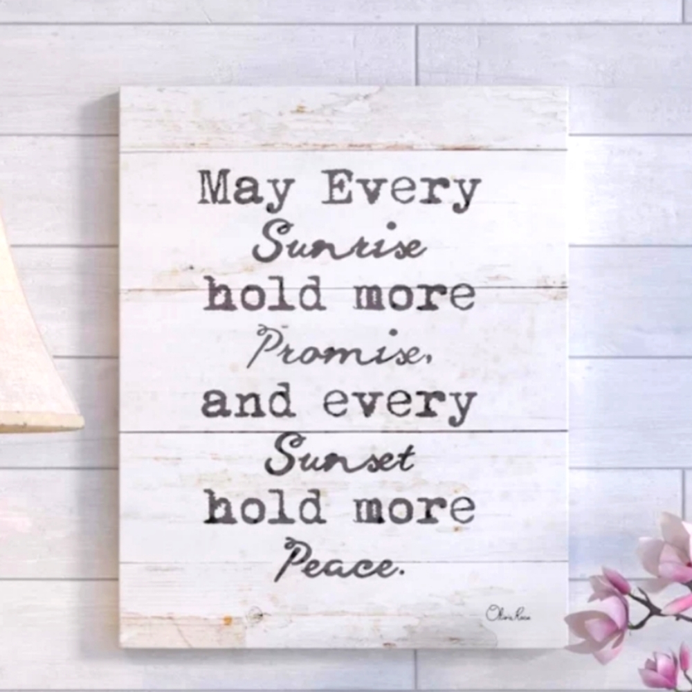 Every Sunrise and Sunset by Olivia Rose Wrapped Canvas Print 40"H x 30"W